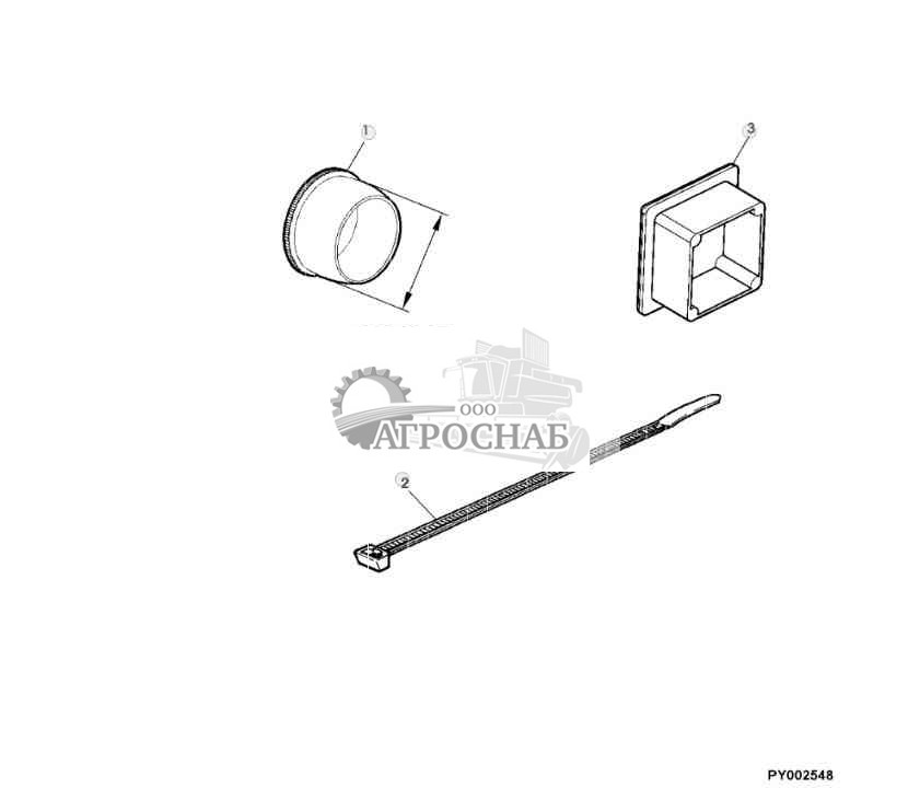 ПЛАСТИКОВАЯ ЗАГЛУШКА И ОБВЯЗНЫЕ ХОМУТИКИ 